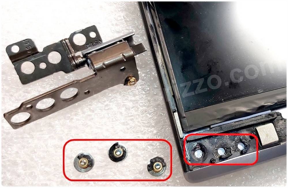 Scocca-cerniera rotta notebook riparazioni sostituzioni padova