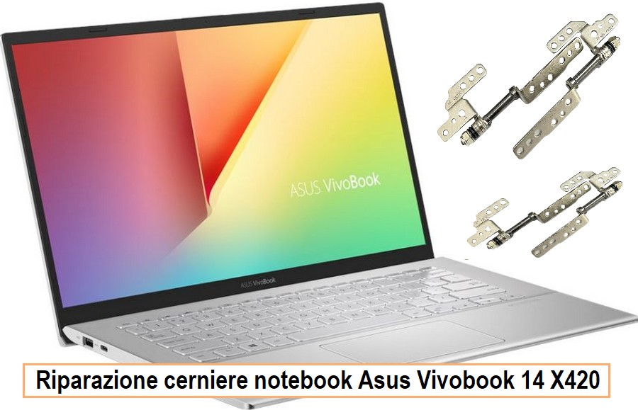 cerniere-notebook/ASUS Vivobook 14 X420-cerniera-rotta