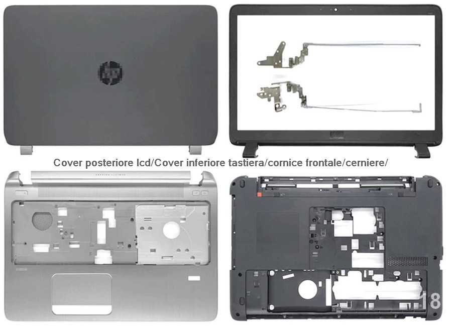 Cover-posteriore-lcd-Cover-inferiore-tastiera-cornice-frontale-cerniere
