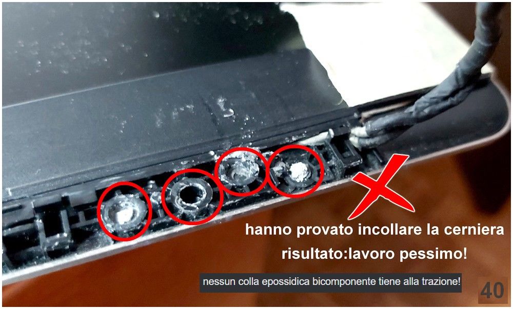 sostituzione cerniere notebook padova asus