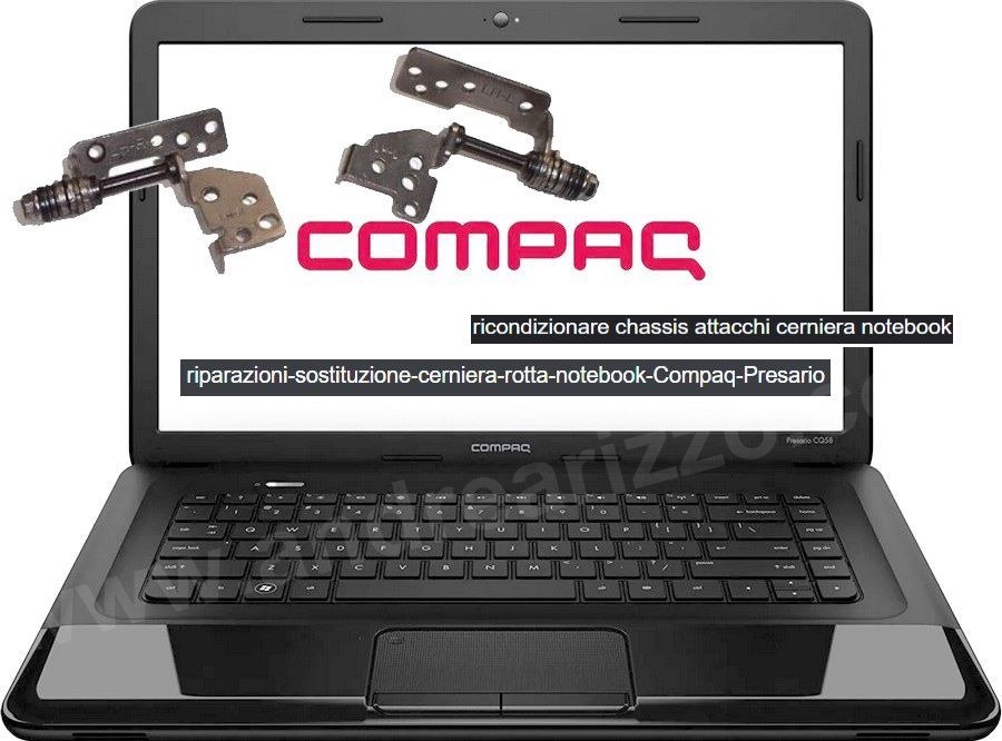 riparazioni-sostituzione-cerniera-rotta-notebook-Compaq Presario - PADOVA