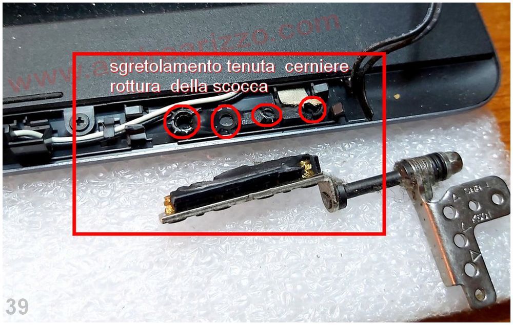sostituzione cerniere notebook padova hp