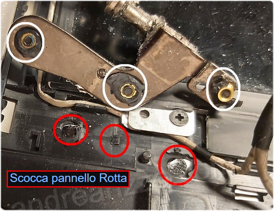 riparazione cerniere notebook