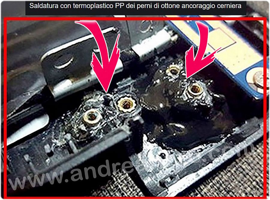 sostituzione cerniere notebook hp