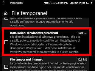 liberare spazioSSD assistenza padova