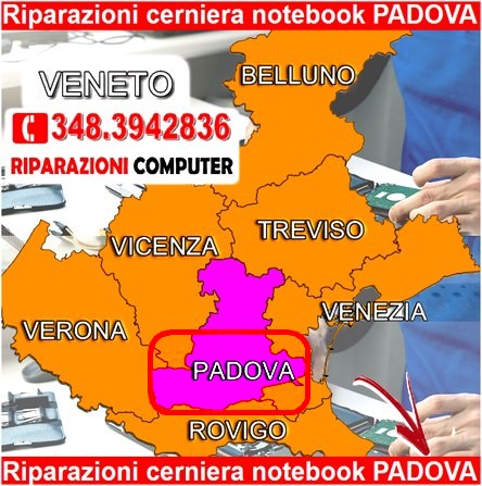 assistenza padova veneto Rottura cerniera schermo del laptop portatile