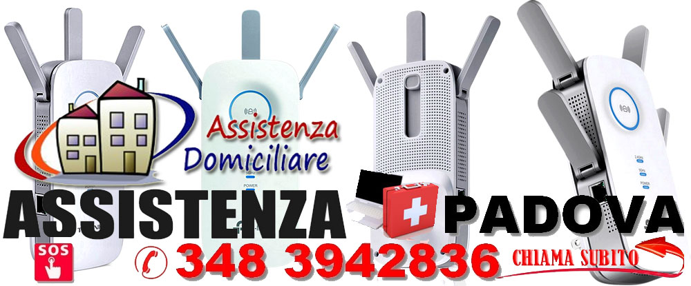 Assistenza a domicilio in tutta PADOVA configurazione modem, router, linea adsl wifi wireless access point extender PADOVA